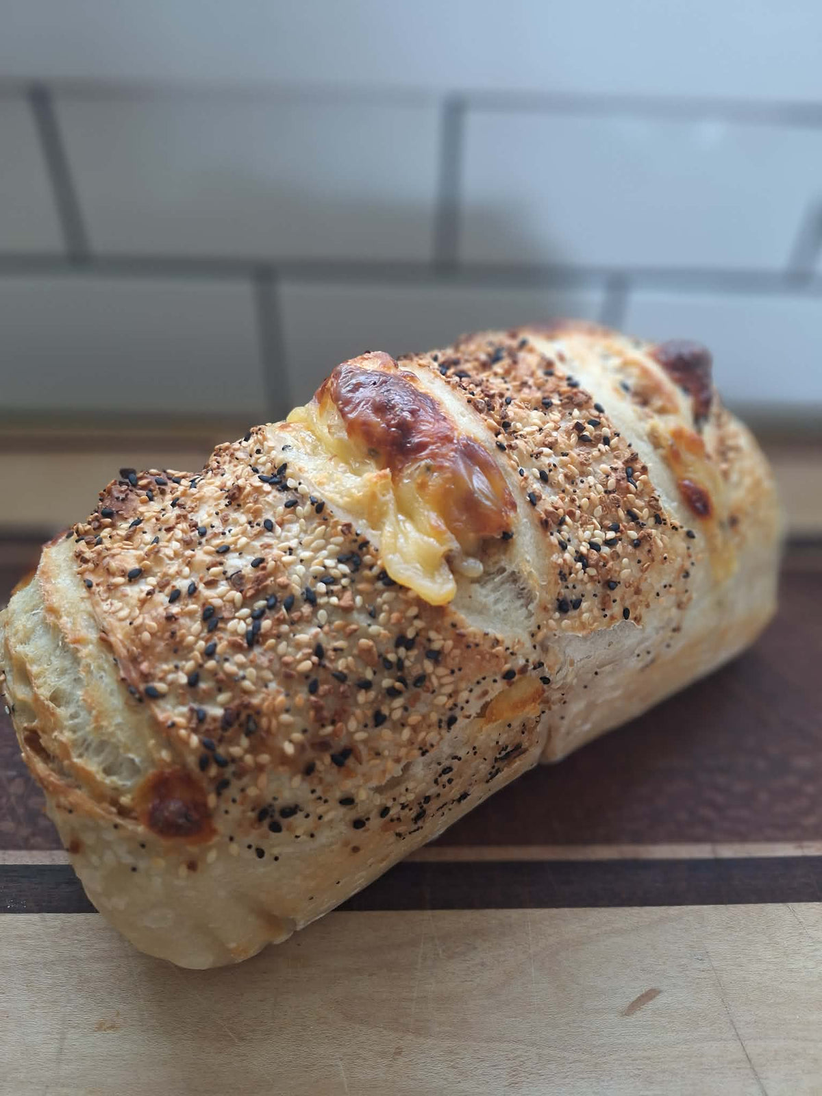 Everything Bagel Gouda Cheese Loaf