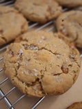 Salted Caramel Brown Butter Sourdough Cookies